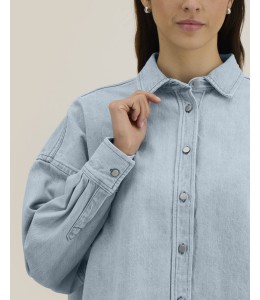STELLA EMBER moteriški džinsiniai oversized marškiniai, 440g STELLA EMBER moteriški džinsiniai oversized marškiniai, 440g