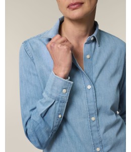 STELLA DENIM SHIRT moteriški džinsiniai marškiniai, 235g