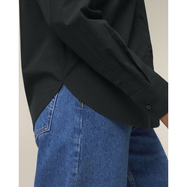 STELLA STYLER marškiniaiMoteriški laisvo kirpimo marškiniai iš poplino