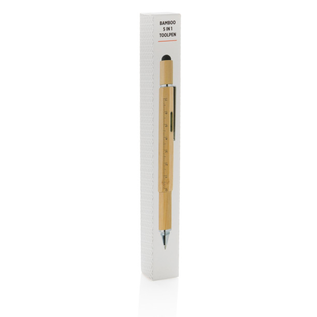Bamboo 5in1 rašiklis-įrankis