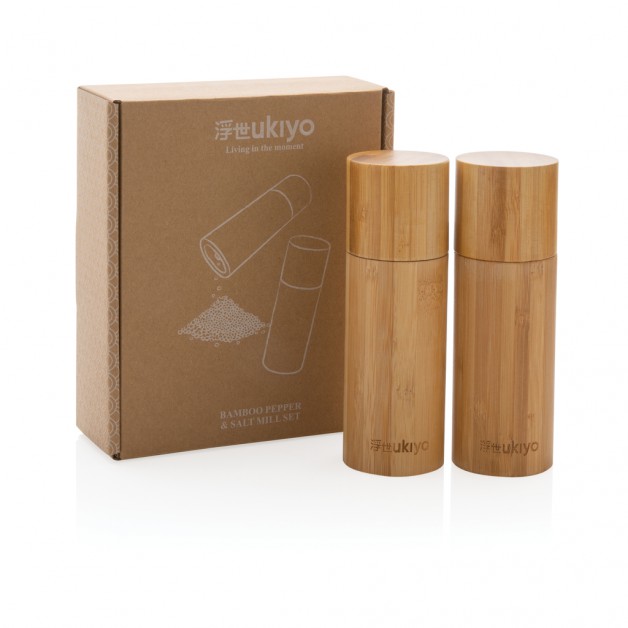 Ukiyo bambukinis druskinės ir pipirinės rinkinys