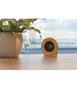 Utah LCD stalo laikrodis iš RCS perdirbto plastiko ir FSC® sertifikuoto bambuko