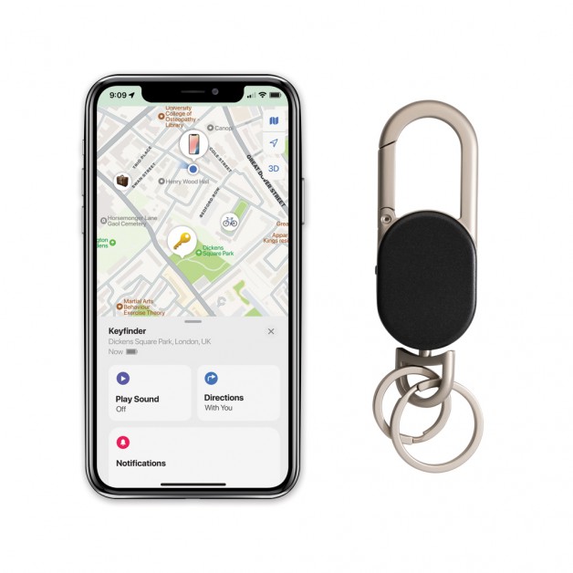 KEYFINDER Dual raktų pakabukas su vietos nustatymu visame pasaulyje