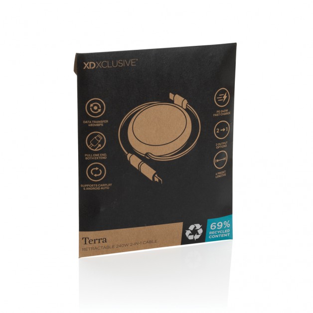 TERRA RCS 2in1 perdirbto aliuminio ištraukiamas laidas, 240 W