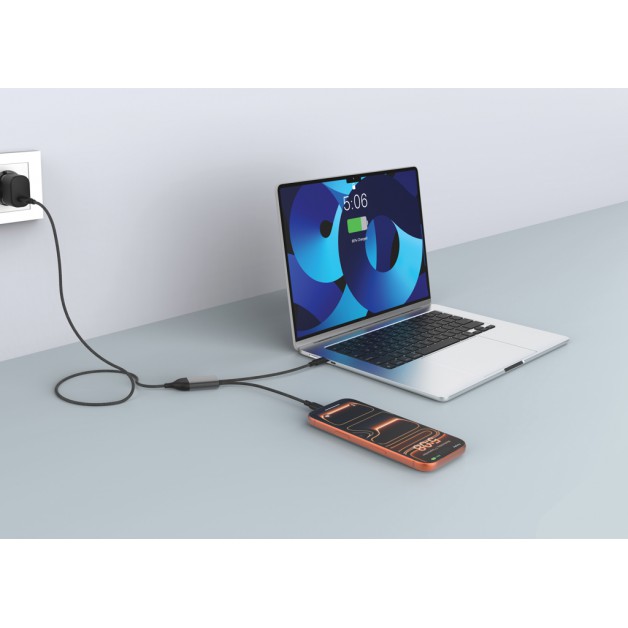 TERRA RCS dvigubas USB-C laidas, 100W TERRA RCS dvigubas USB-C laidas, 100W