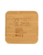 FSC® sertifikuotas bambukas 5W belaidis įkroviklis su USB
