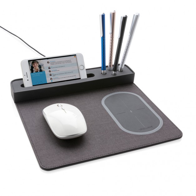 Air pelės kilimėlis su 5W belaide įkrovimo stotelė ir USB