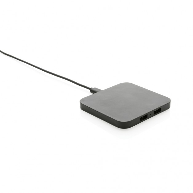 RCS perdirbto plastiko 10W bevielė įkrovimo stotelė su USB jungtimis