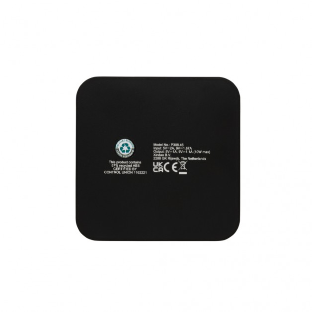 RCS perdirbto plastiko 10W bevielė įkrovimo stotelė su USB jungtimis