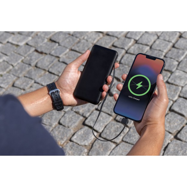 Lockhart 10000 mah RCS sertifikuoto perdirbto plastiko išorinė baterija (power bank įkroviklis)