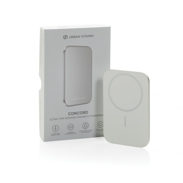 URBAN VITAMIN CONCORD RCS itin plona 3000 mAh išorinė baterija (power bank įkroviklis), 20W URBAN VITAMIN CONCORD RCS itin plona 3000 mAh išorinė baterija (power bank įkroviklis), 20W