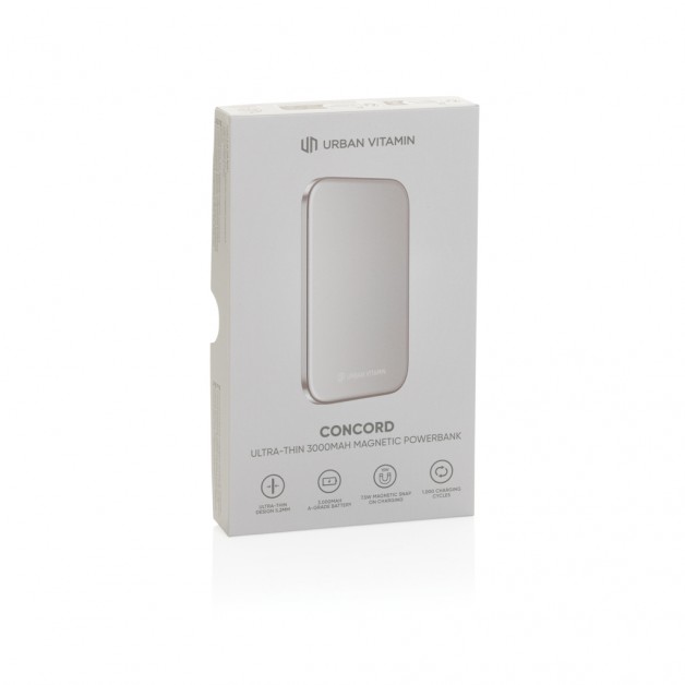 URBAN VITAMIN CONCORD RCS itin plona 3000 mAh išorinė baterija (power bank įkroviklis), 20W URBAN VITAMIN CONCORD RCS itin plona 3000 mAh išorinė baterija (power bank įkroviklis), 20W