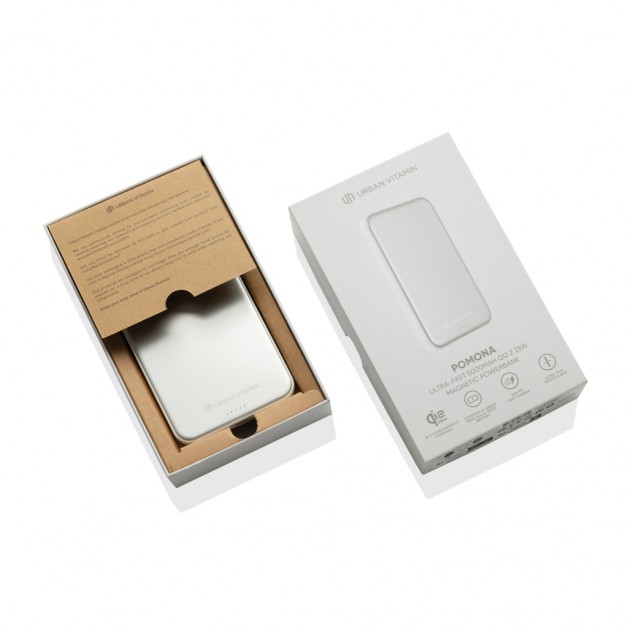 URBAN VITAMIN POMONA 5000 mAh išorinė baterija (power bank įkroviklis), 25W URBAN VITAMIN POMONA 5000 mAh išorinė baterija (power bank įkroviklis), 25W