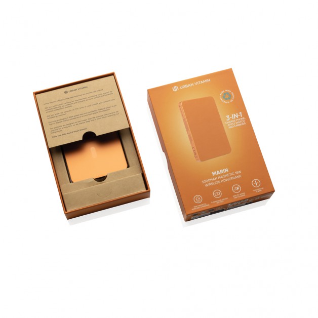 URBAN VITAMIN MARIN magnetinė 5000mAh išorinė baterija (power bank įkroviklis), 15W