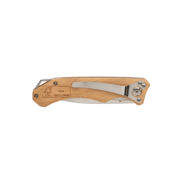 Outdoor kišeninis peilis su FSC® medienos rankena