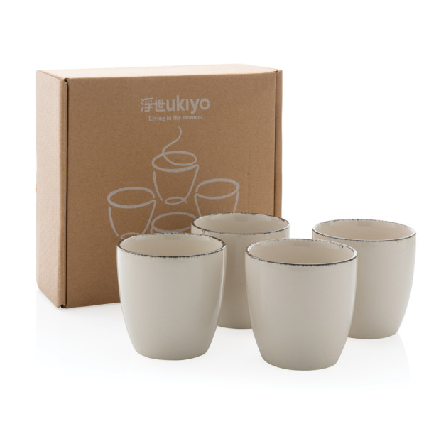 Ukiyo 4 vnt. keramikinių puodelių rinkinys