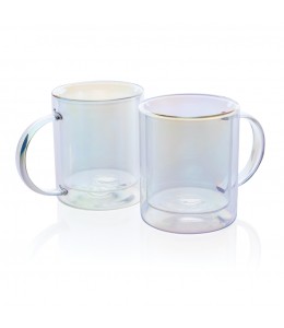 Deluxe double dvisienis galvanizuoto stiklo puodelis