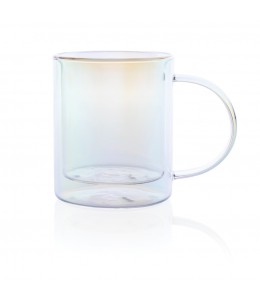 Deluxe double dvisienis galvanizuoto stiklo puodelis, 330 ml