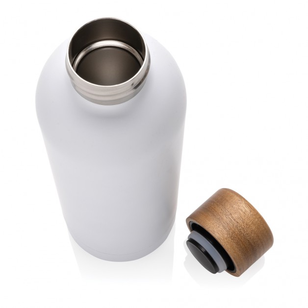 Wood vakuuminė gertuvė iš RCS sertifikuoto nerūdijančio plieno, 500 ml Wood vakuuminė gertuvė iš RCS sertifikuoto nerūdijančio plieno, 500 ml