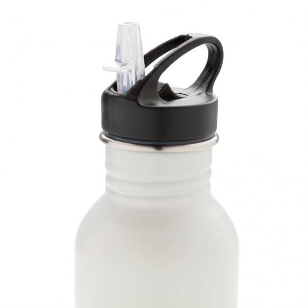 Deluxe stainless steel nerūdijančio plieno sportinė gertuvė su šiaudeliu, 710 ml