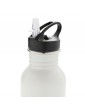 Deluxe stainless steel nerūdijančio plieno sportinė gertuvė su šiaudeliu, 710 ml