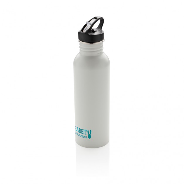 Deluxe stainless steel nerūdijančio plieno sportinė gertuvė su šiaudeliu, 710 ml