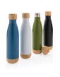 Vacuum bamboo lid nerūdijančio plieno vakuuminė gertuvė su bambukiniu dangteliu, 520 ml