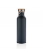 Modern nerūdijančio plieno gertuvė su bambukiniu kamšteliu, 710 ml