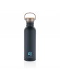 Modern nerūdijančio plieno gertuvė su bambukiniu kamšteliu, 710 ml