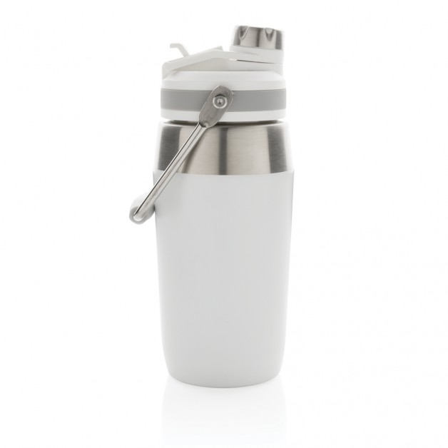 Vacuum dual function nerūdijančio plieno gertuvė su dvigubos funkcijos kamšteliu, 500 ml
