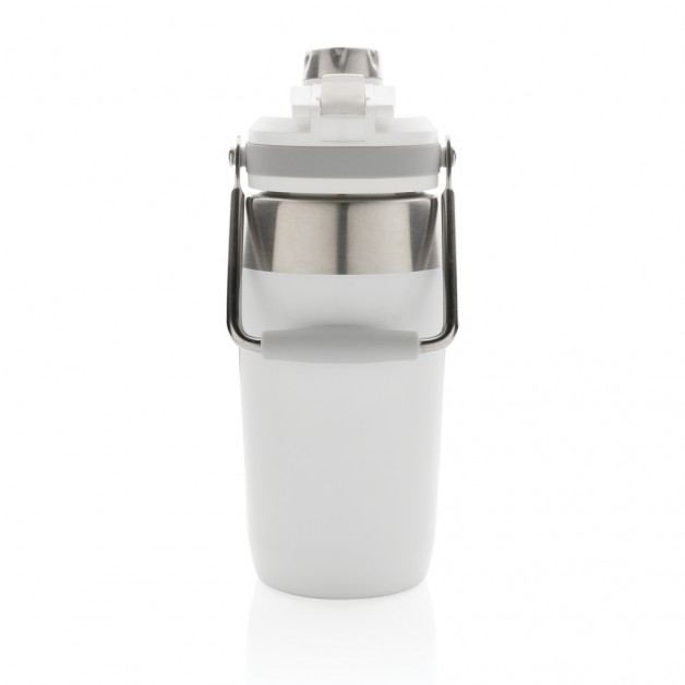Vacuum dual function nerūdijančio plieno gertuvė su dvigubos funkcijos kamšteliu, 500 ml