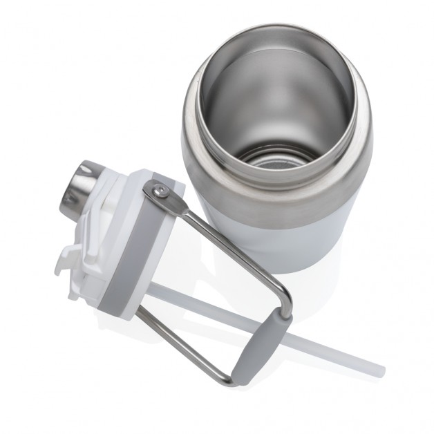 Vacuum dual function nerūdijančio plieno gertuvė su dvigubos funkcijos kamšteliu, 500 ml