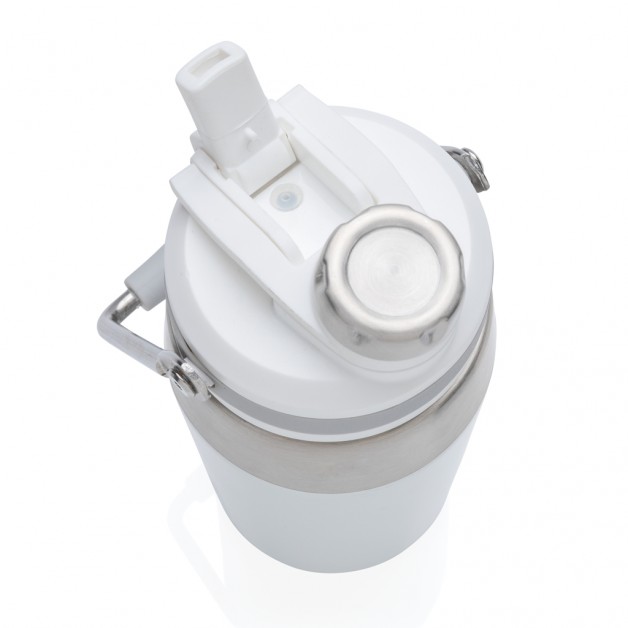 Vacuum dual function nerūdijančio plieno gertuvė su dvigubos funkcijos kamšteliu, 500 ml