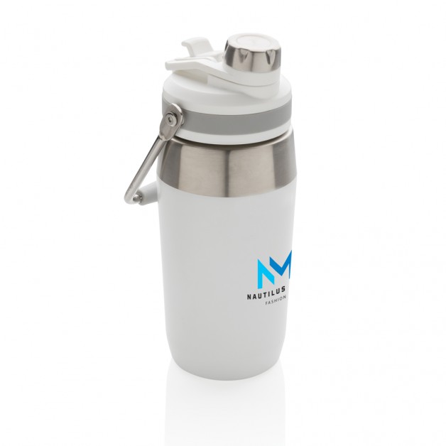 Vacuum dual function nerūdijančio plieno gertuvė su dvigubos funkcijos kamšteliu, 500 ml