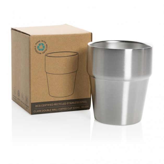 Clark RCS sertifikuotas dvisienis kavos puodelis, 300 ml
