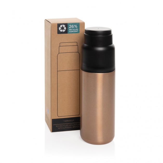 THERMOCUP RCS perdirbtas vakuuminis termosas su puodeliu, 500ml THERMOCUP RCS perdirbtas vakuuminis termosas su puodeliu, 500ml
