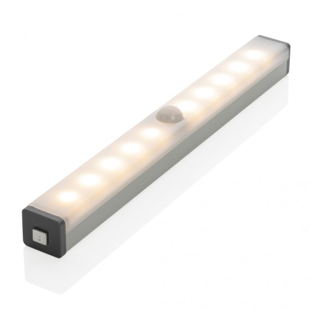 USB-įkraunama vidutinio dydžio LED šviesa su judesio davikliais