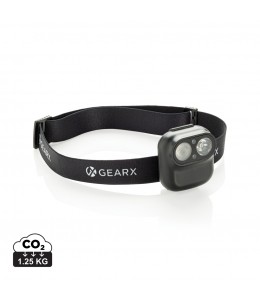GEAR X RCS žibintuvėlis su galvos juosta ir judesio jutikliu