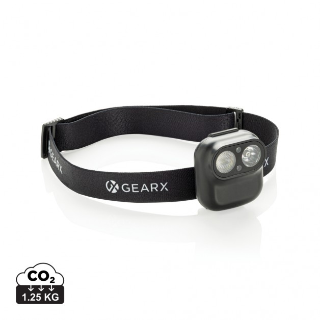 GEAR X RCS žibintuvėlis su galvos juosta ir judesio jutikliu GEAR X RCS žibintuvėlis su galvos juosta ir judesio jutikliu