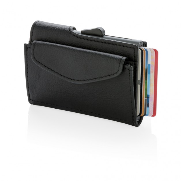 C-Secure RFID kortelių dėklas ir piniginė su skyreliu monetoms