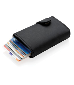 Standard aluminium RFID kortelių dėklas su pinigine iš PU