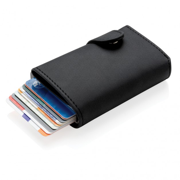 Standard aluminium RFID kortelių dėklas su pinigine iš PU