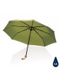 20.5 Impact AWARE™ RPET 190T Pongee mini skėtis su bambukine rankena