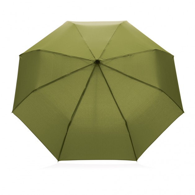 20.5 Impact AWARE™ RPET 190T Pongee mini skėtis su bambukine rankena