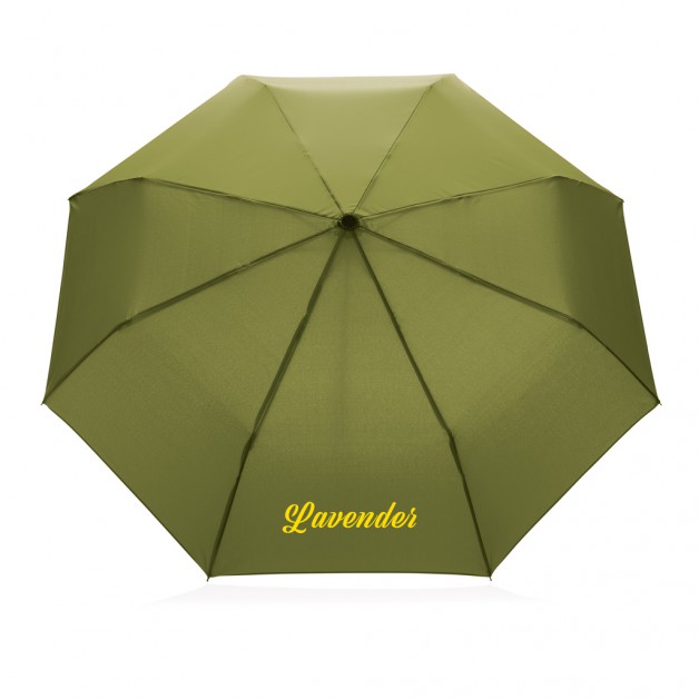 20.5 Impact AWARE™ RPET 190T Pongee mini skėtis su bambukine rankena