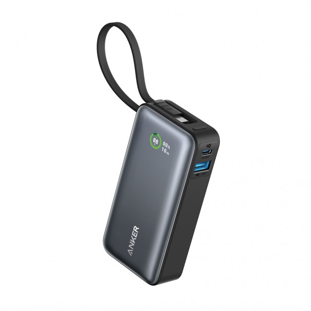 ANKER NANO 10 000 mAh išorinė baterija (power bank įkroviklis) su integruotu laidu, 30W ANKER NANO 10 000 mAh išorinė baterija (power bank įkroviklis) su integruotu laidu, 30W