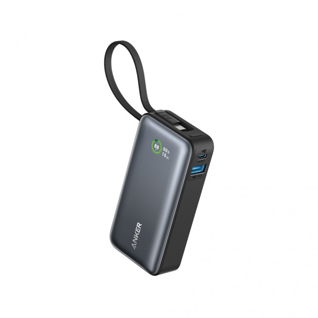 ANKER NANO 10 000 mAh išorinė baterija (power bank įkroviklis) su integruotu laidu, 30W ANKER NANO 10 000 mAh išorinė baterija (power bank įkroviklis) su integruotu laidu, 30W