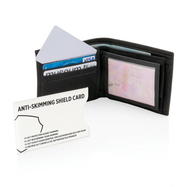 Anti-skimming RFID shield kortelė su lustu, kuris turi RFID apsaugą