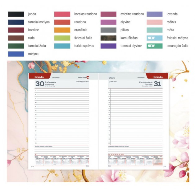 Darbo kalendorius Business Day, A5 formatas Darbo kalendorius Business Day, A5 formatas